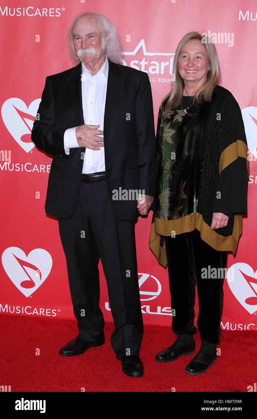Los Angeles, CA, Stati Uniti d'America. 7 febbraio, 2015. 6 febbraio 2015 - Los Angeles, California - David Crosby e danza gen. 2015 MusiCares persona dell'anno di Gala in onore di Bob Dylan tenutosi presso il Los Angeles Convention Center. Photo credit: AdMedia Credito: AdMedia/ZUMA filo/Alamy Live News Foto Stock