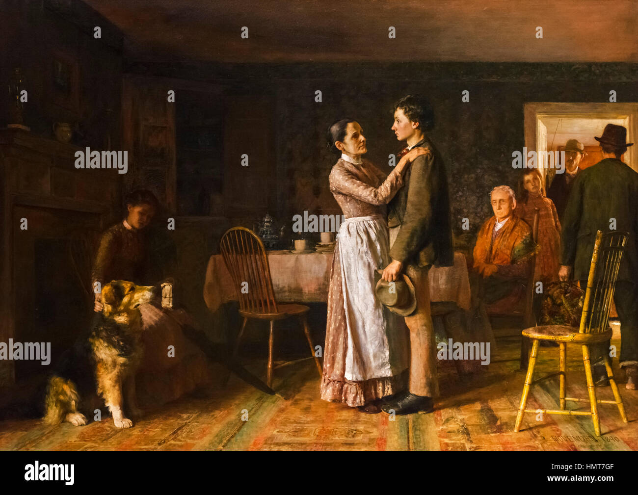 La rottura dei legami di casa da Thomas Hovenden (1840-1895), olio su tela, 1890 Foto Stock