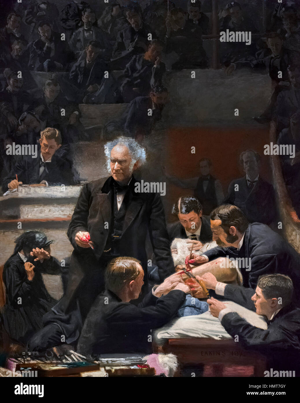 Thomas Eakins (1844-1916) " lordo " clinica, olio su tela, 1875 Foto Stock