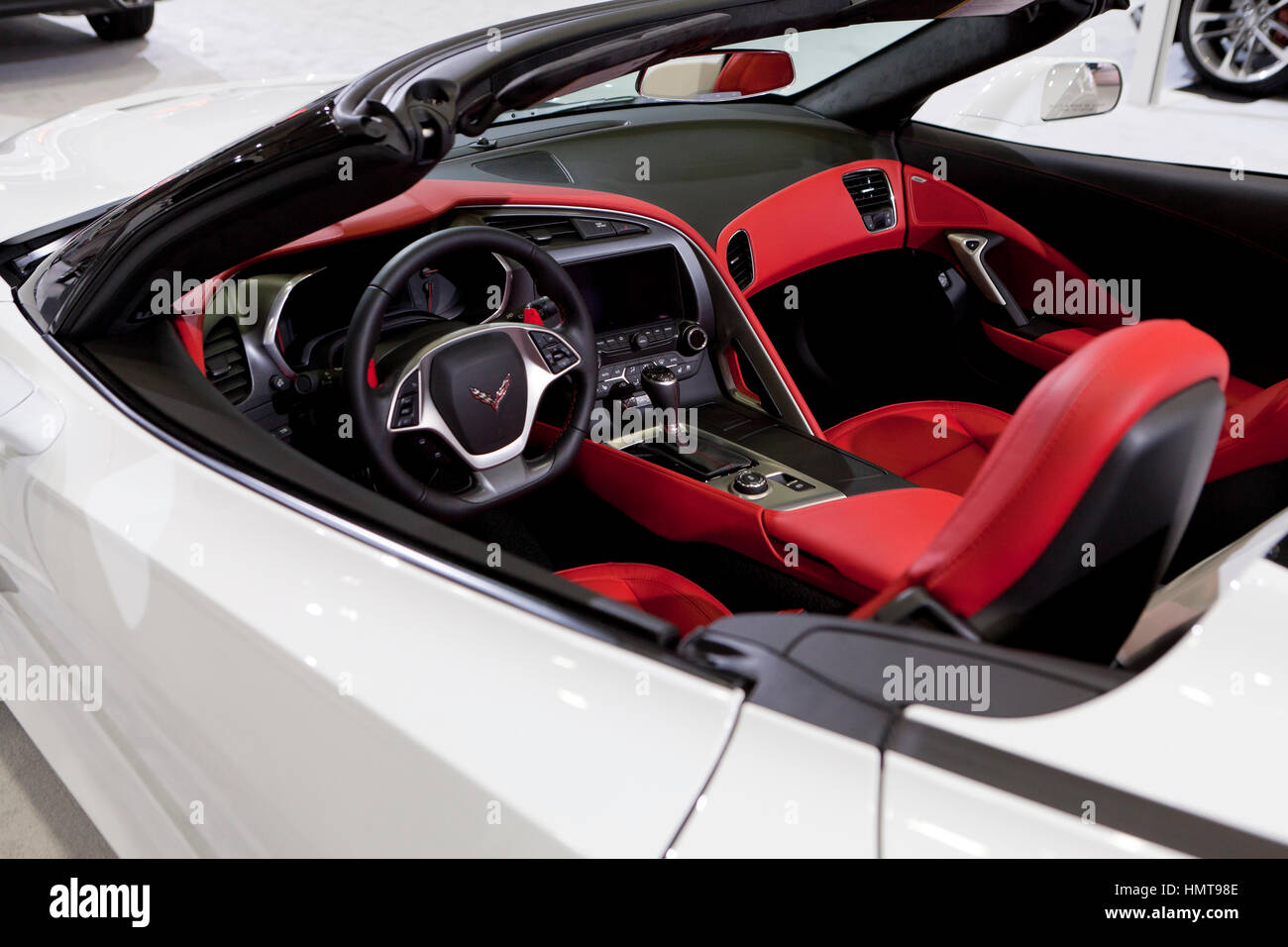2017 Chevy Corvette Stingray Convertible sul display a Washington Auto Show - Washington STATI UNITI D'AMERICA Foto Stock