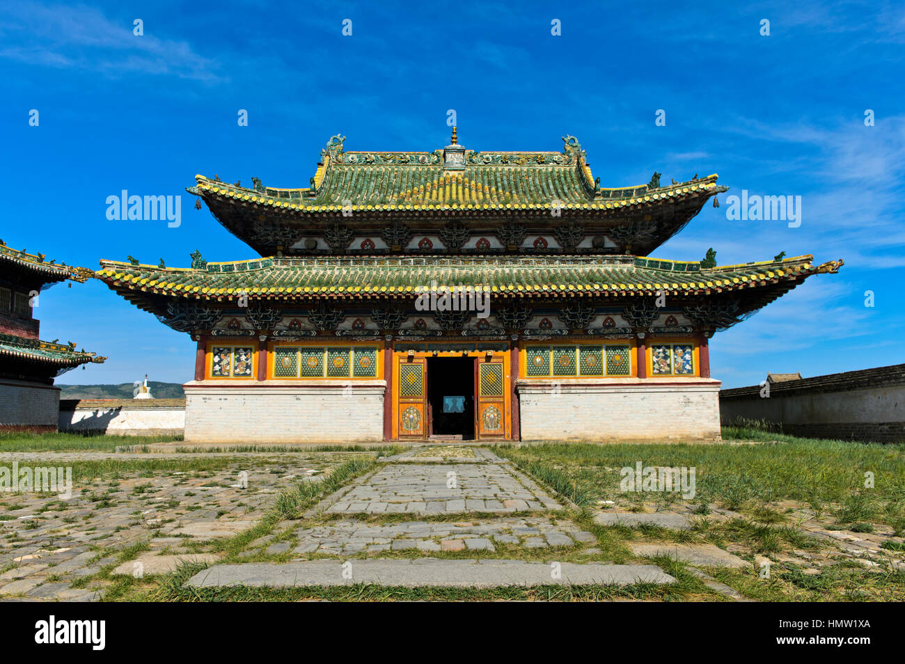 Eastern Zuu tempio, Erdene Zuu monastero, Kharkhorin, Övörkhangai Aimag, Mongolia Foto Stock
