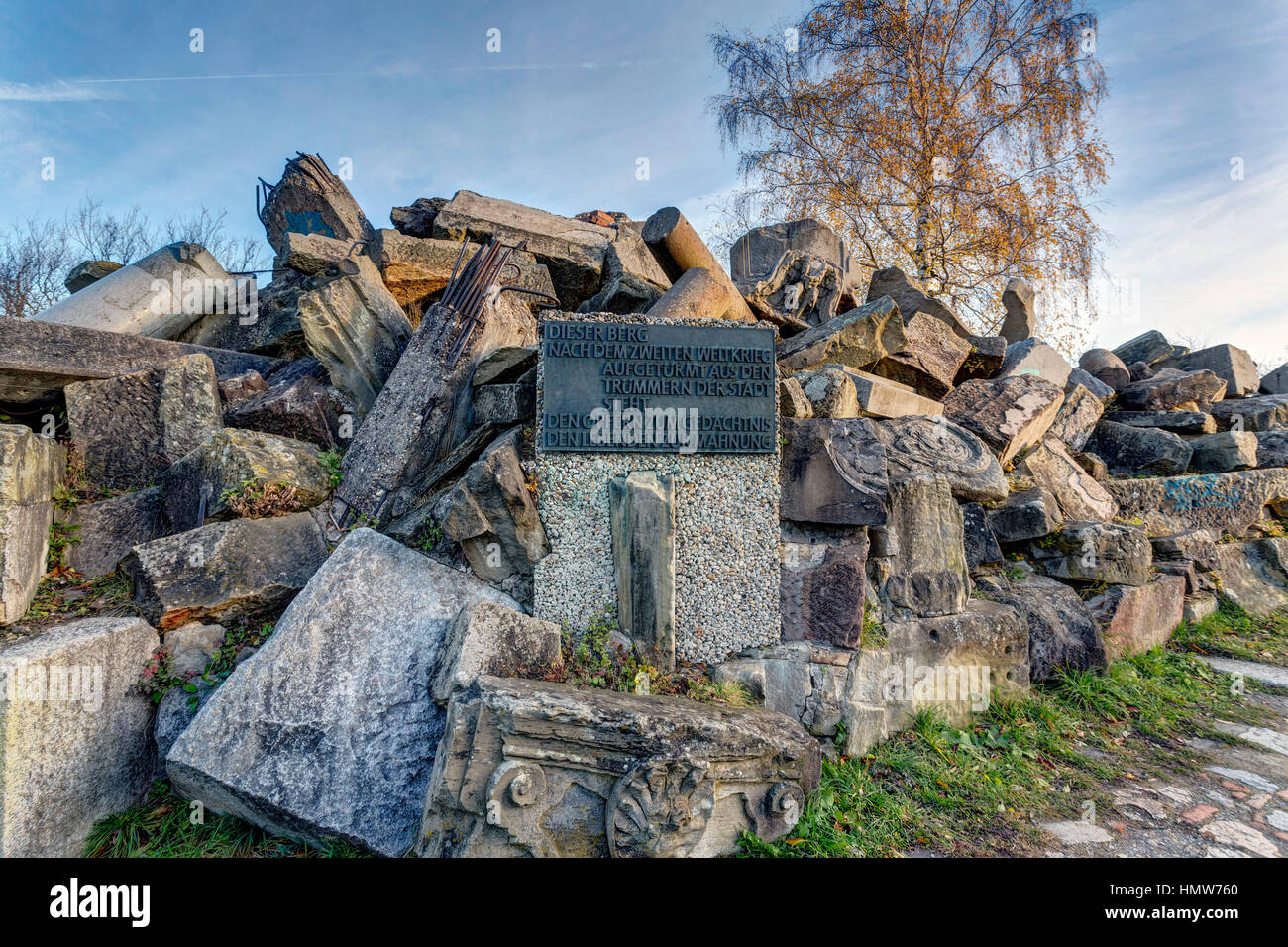 Birkenkopf, montagna di detriti di guerra, Stoccarda, Baden-Wuerttemberg, Germania Foto Stock