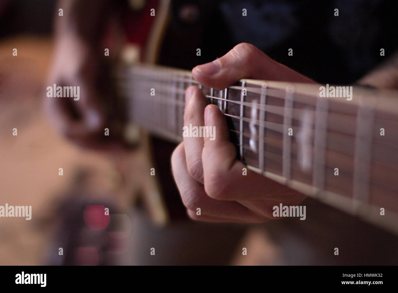 giocatore di chitarra Foto Stock