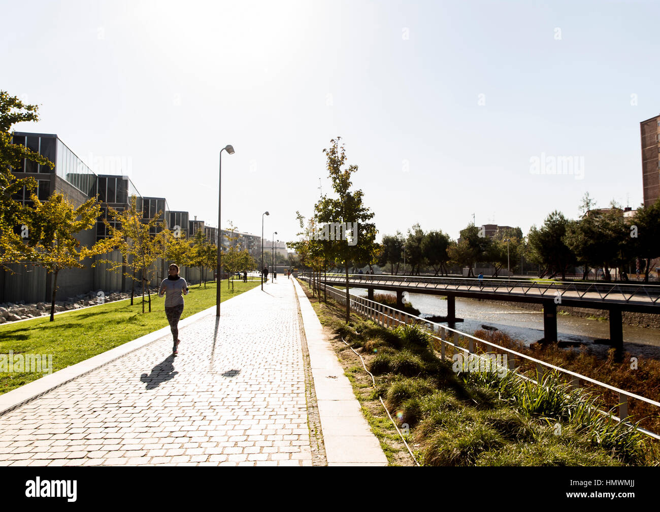 Madrid Rio Park, Madrid, Spagna Foto Stock