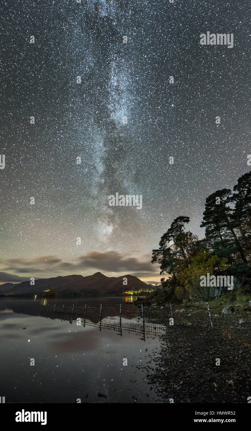 Via Lattea oltre Keswick, Cumbria Regno Unito Foto Stock
