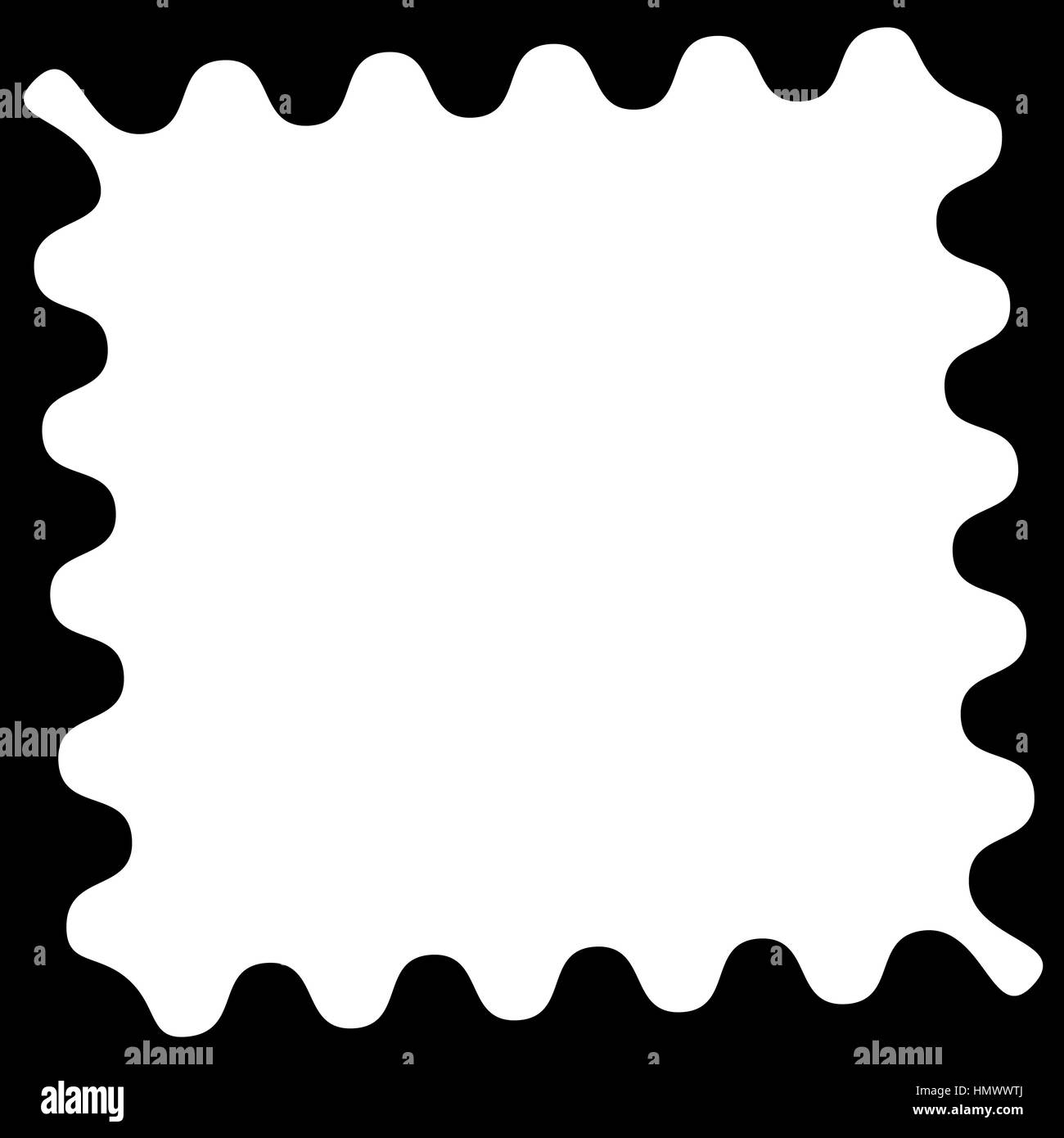 Con forma ondulata, bordi a zig zag per agganciare le foto Foto Stock