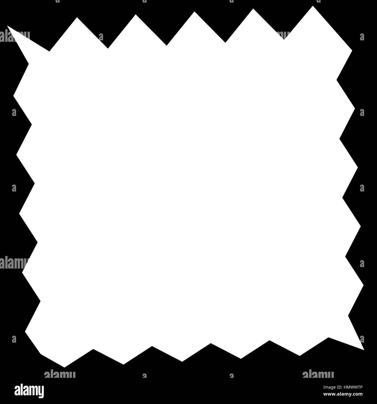 Con forma ondulata, bordi a zig zag per agganciare le foto Foto Stock