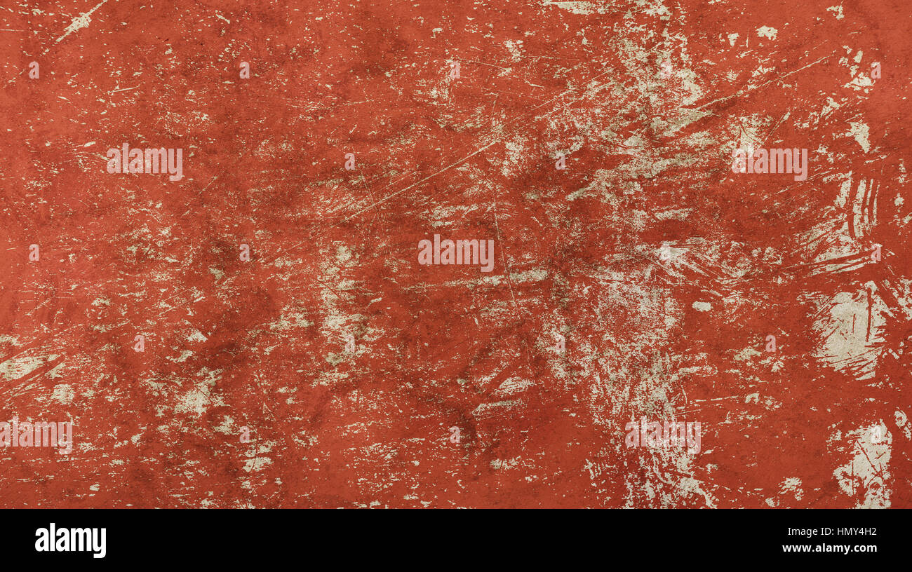 Grunge vecchio sporco vintage shabby distressed rosso sfondo texture con rumore irregolare Foto Stock