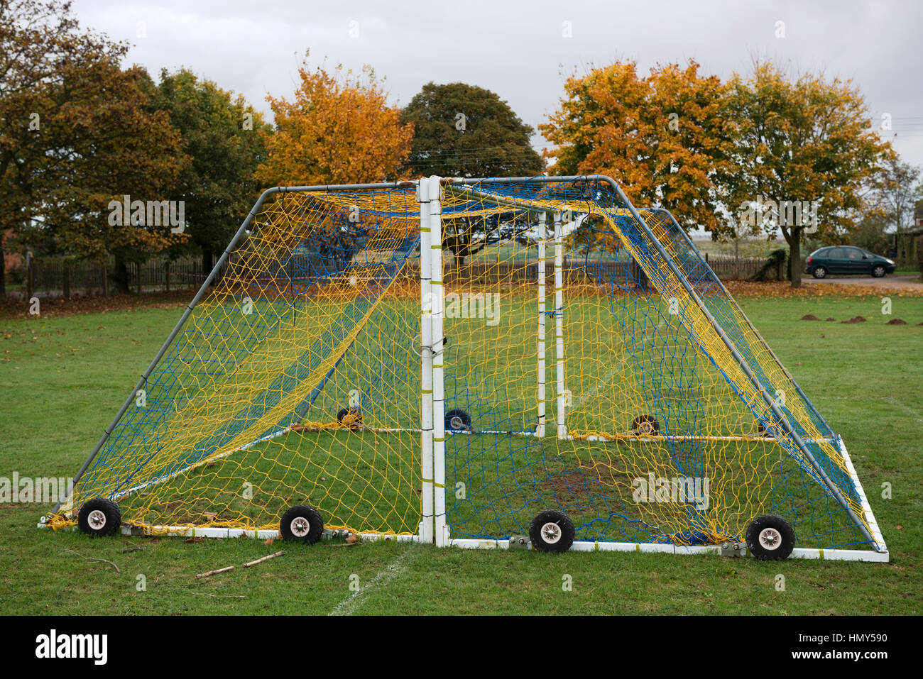 Calcio a ruote pali Foto Stock