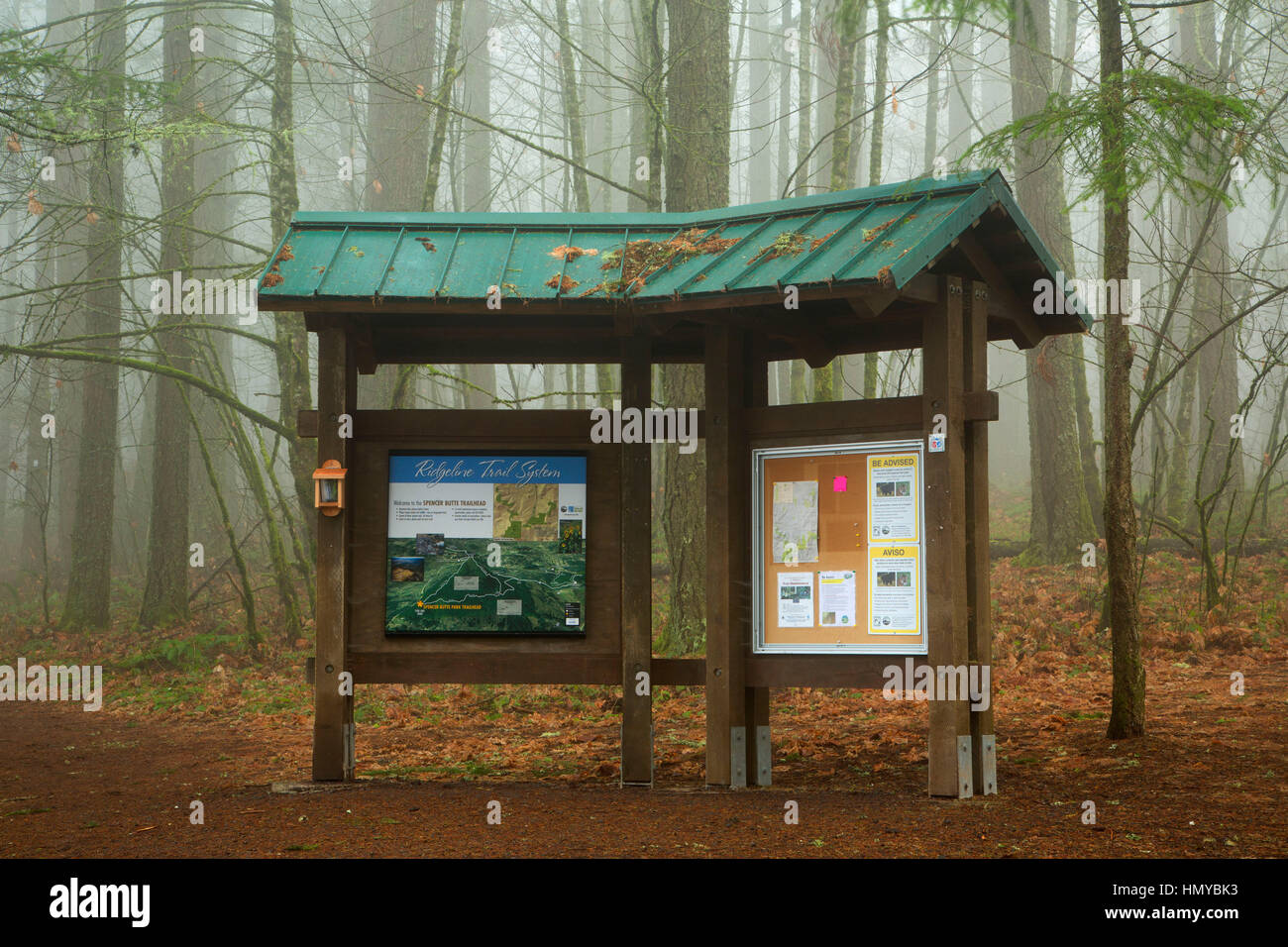 Sentiero chiosco, Spencer Butte Park, Eugene, Oregon Foto Stock