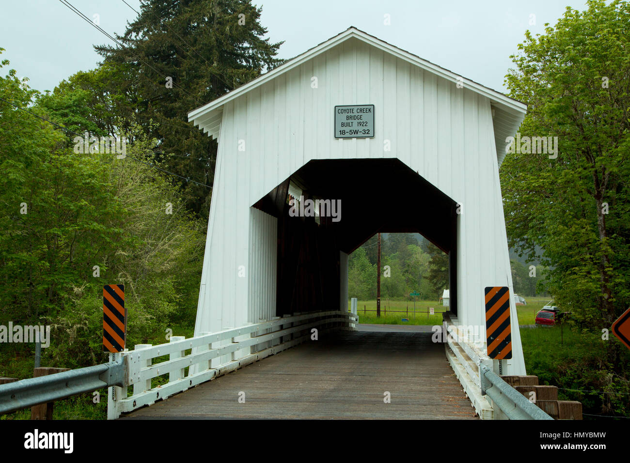 Coyote Creek ponte coperto, Lane County, Oregon Foto Stock