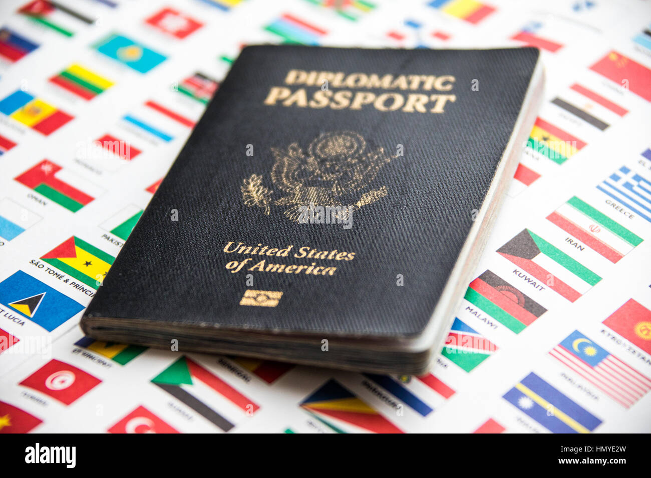 Passaporto diplomatico degli Stati Uniti d'America Foto Stock