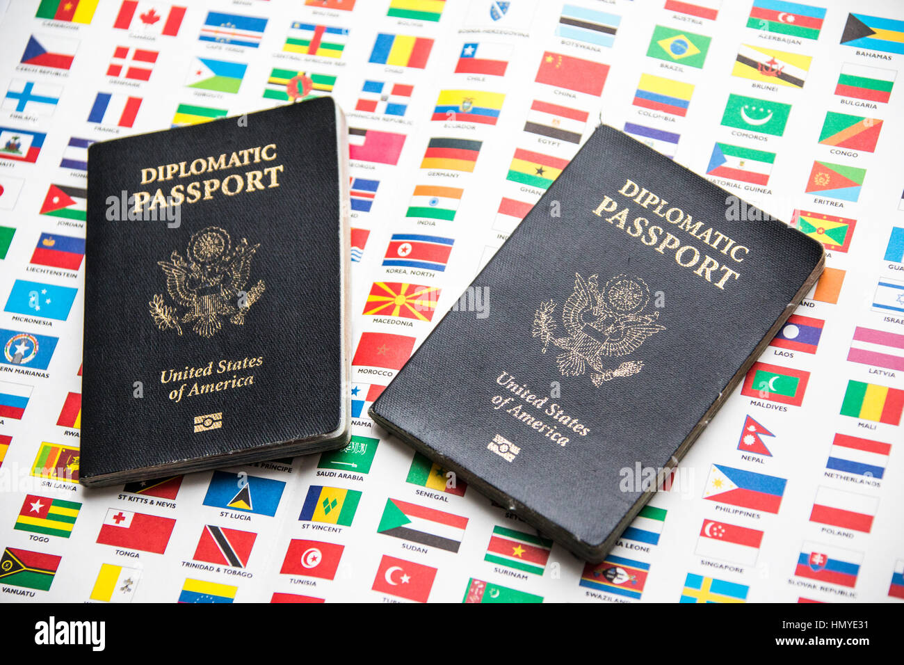 Passaporto diplomatico degli Stati Uniti d'America Foto Stock