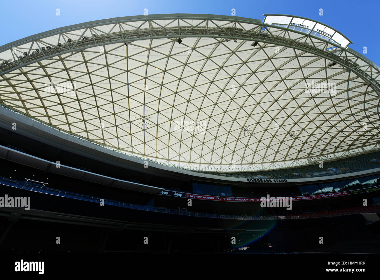 L'Adelaide Oval stadium è uno di Adelaide è una struttura architettonica unica. Foto Stock