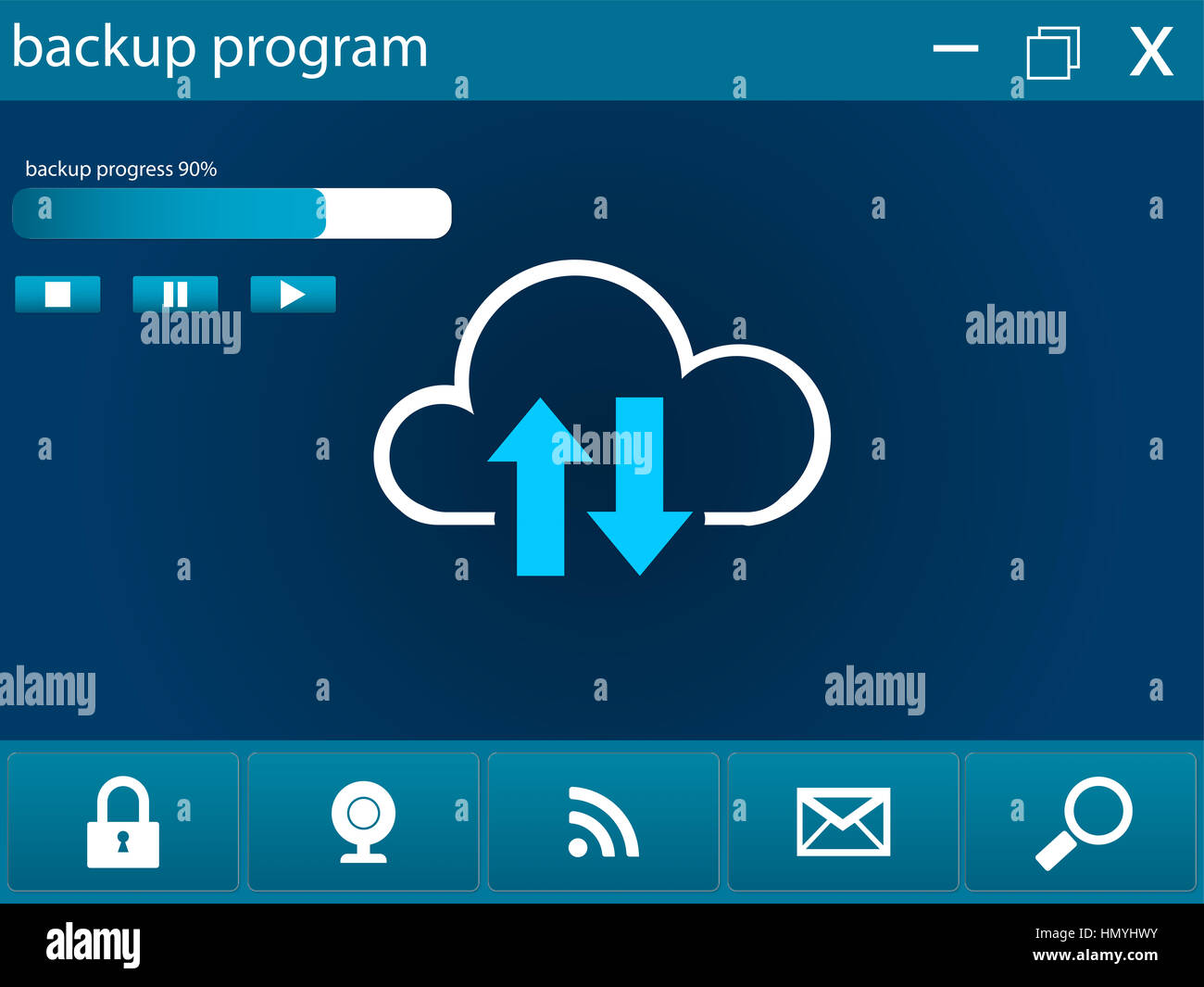 Backup dei dati del sistema Foto Stock