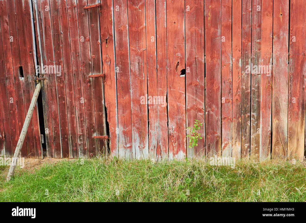 Il vecchio fienile porta, Svezia e Scandinavia Foto Stock