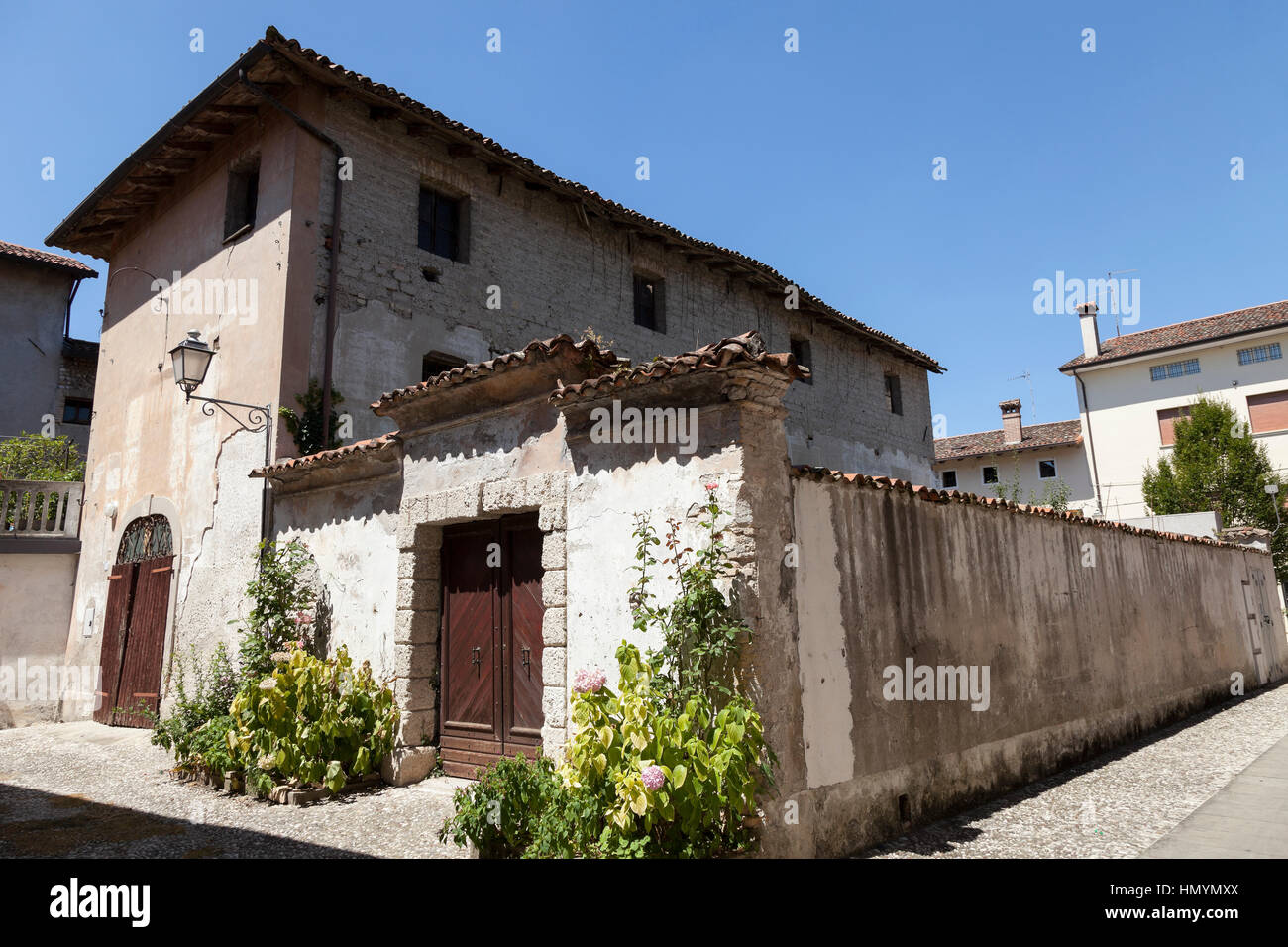 Antica casa padronale, Valvasone Foto Stock