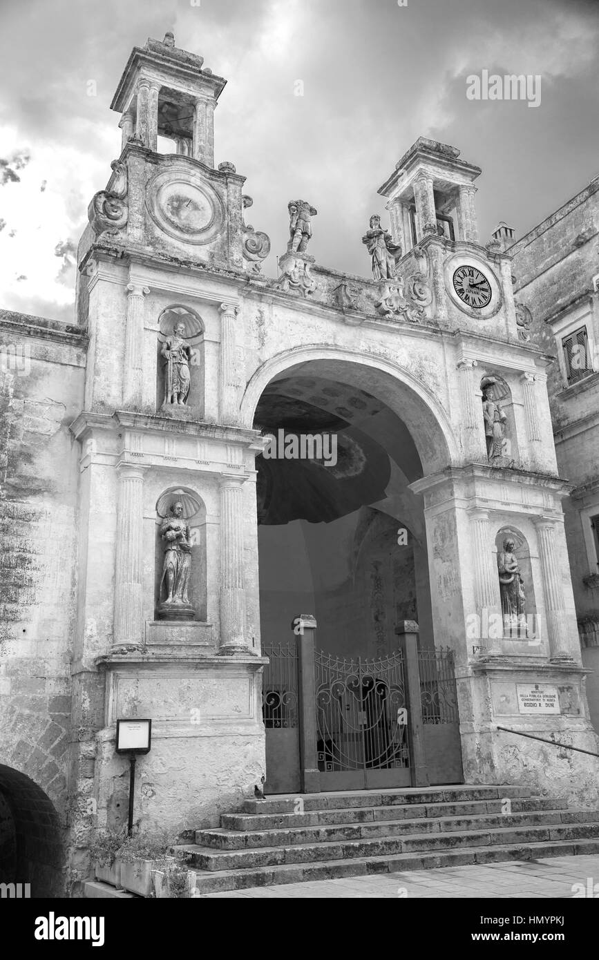 Matera-Italy-dicembre 29, 2016:facciata del Sedile Palace, sito di accademia di musica. Matera è la città italiana designata Capitale europea della cultura Foto Stock