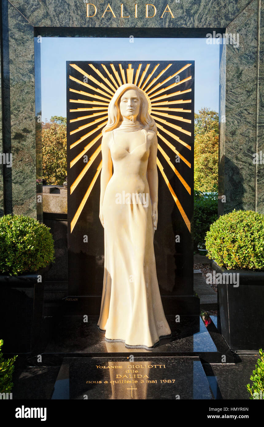 Tomba di Dalida, cimitero di Montmartre, Parigi, Francia Foto Stock