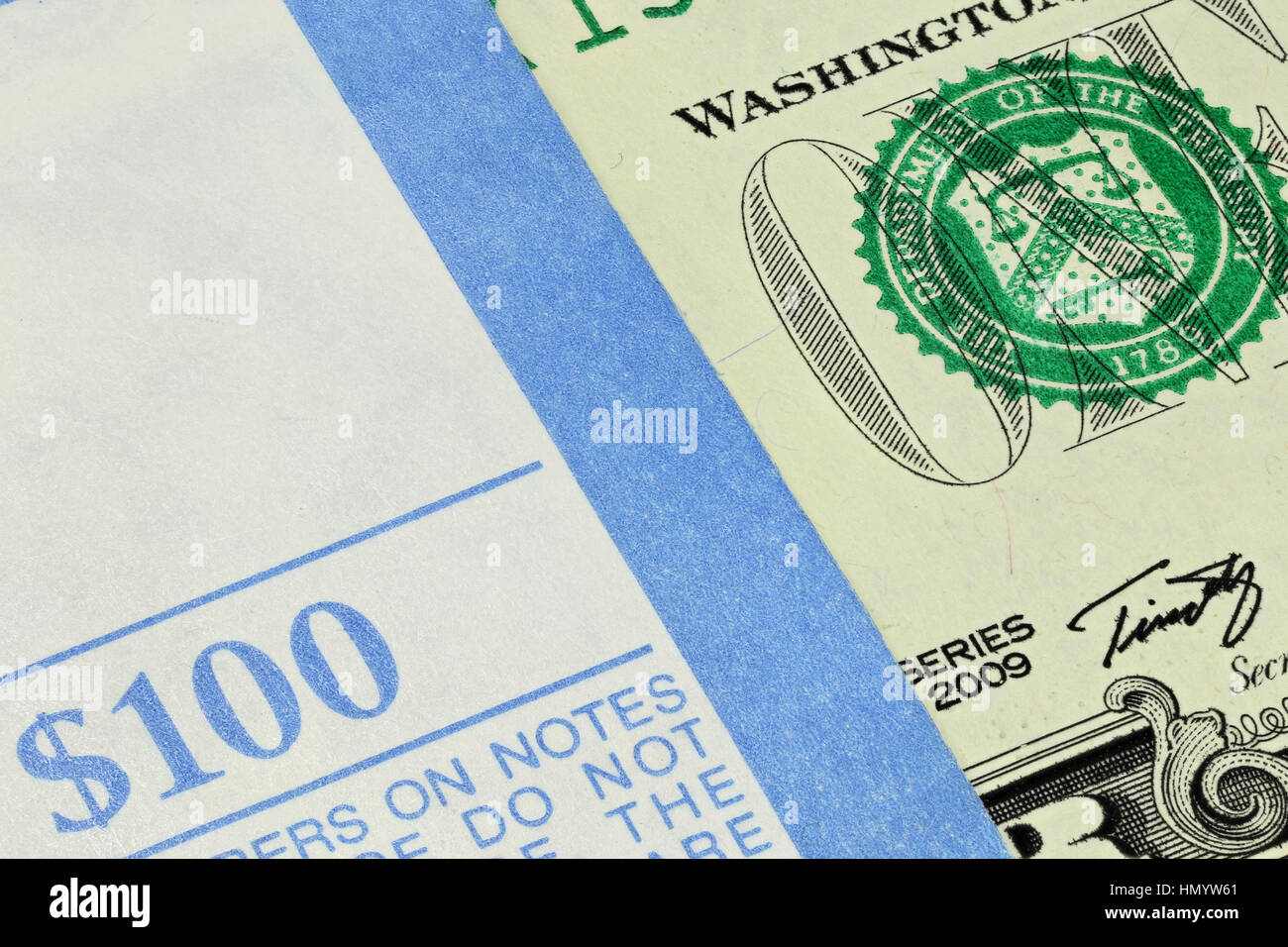 Pacchetto di 1 dollaro USA note Foto Stock