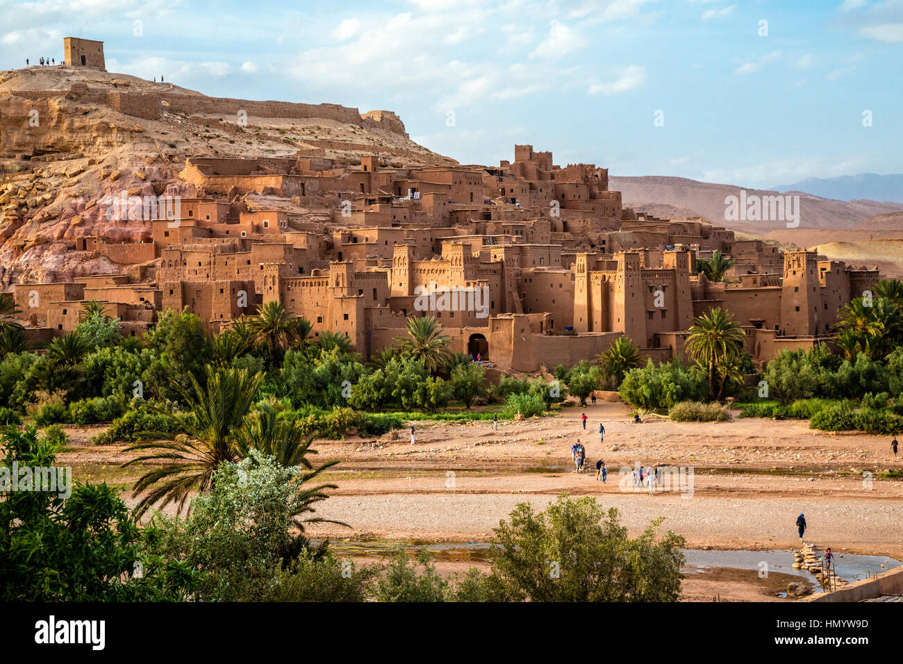 Il Marocco. Ait Benhaddou Ksar, un sito del Patrimonio Mondiale. Foto Stock