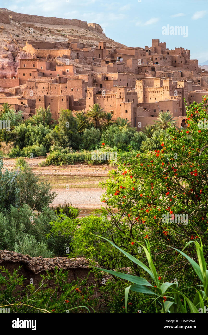 Il Marocco. Ait Benhaddou Ksar, un sito del Patrimonio Mondiale. Foto Stock