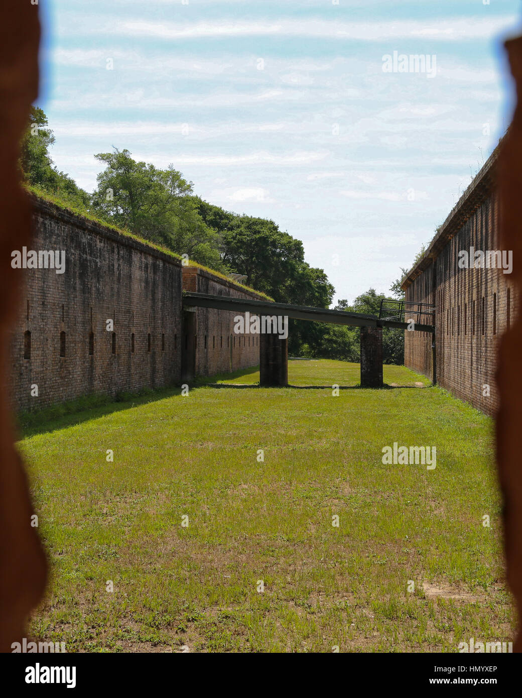 Una vista da un fucile porto di Fort Barrancas Foto Stock