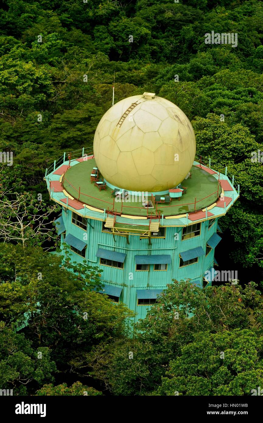 Torre tettoia Birdwatching Eco Lodge. Parco Nazionale di Soberania. Panama. Foto Stock