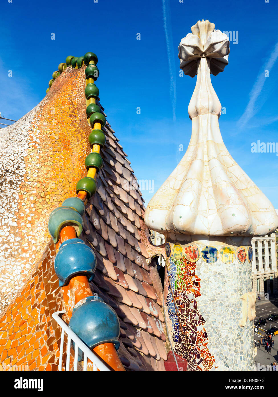 Casa Batlló di Antonio Gaudí, 1904-1906 - Barcellona, in Catalogna, Spagna. Foto Stock