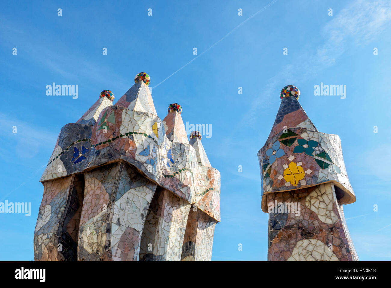 Casa Batlló di Antonio Gaudí, 1904-1906 - Barcellona, in Catalogna, Spagna. Foto Stock