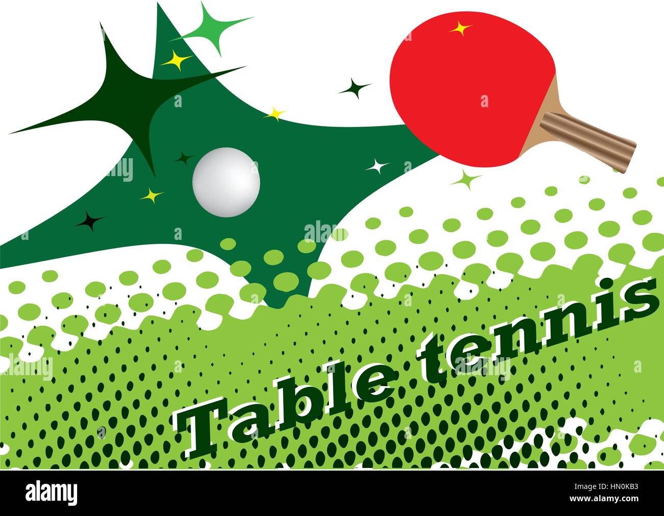 Abstract orizzontale di ping-pong banner Illustrazione Vettoriale