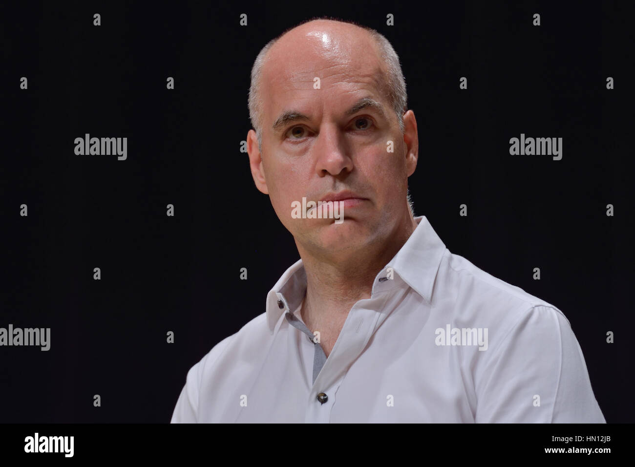 BUENOS AIRES, Argentina - 25 NOV 2015: Horacio Rodriguez Larreta, futuro sindaco della città di Buenos Aires, durante una conferenza stampa. Foto Stock