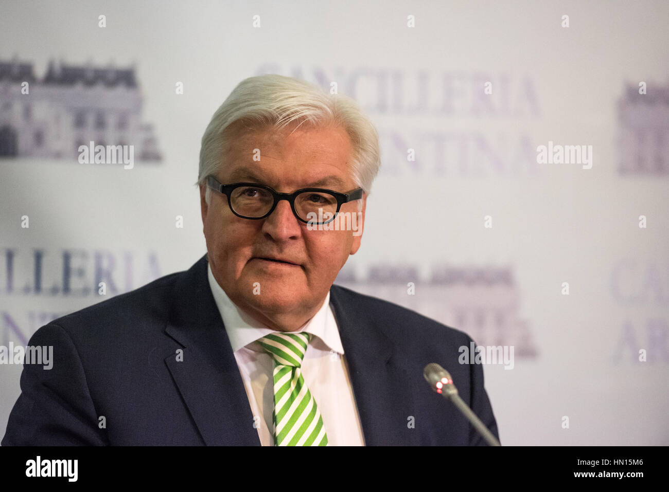 Buenos Aires, Argentina. Giu 2, 2016: il Ministro degli Affari Esteri di Germania Frank-Walter Steinmeier nel corso di un convegno durante la sua visita a Buenos Aires Foto Stock