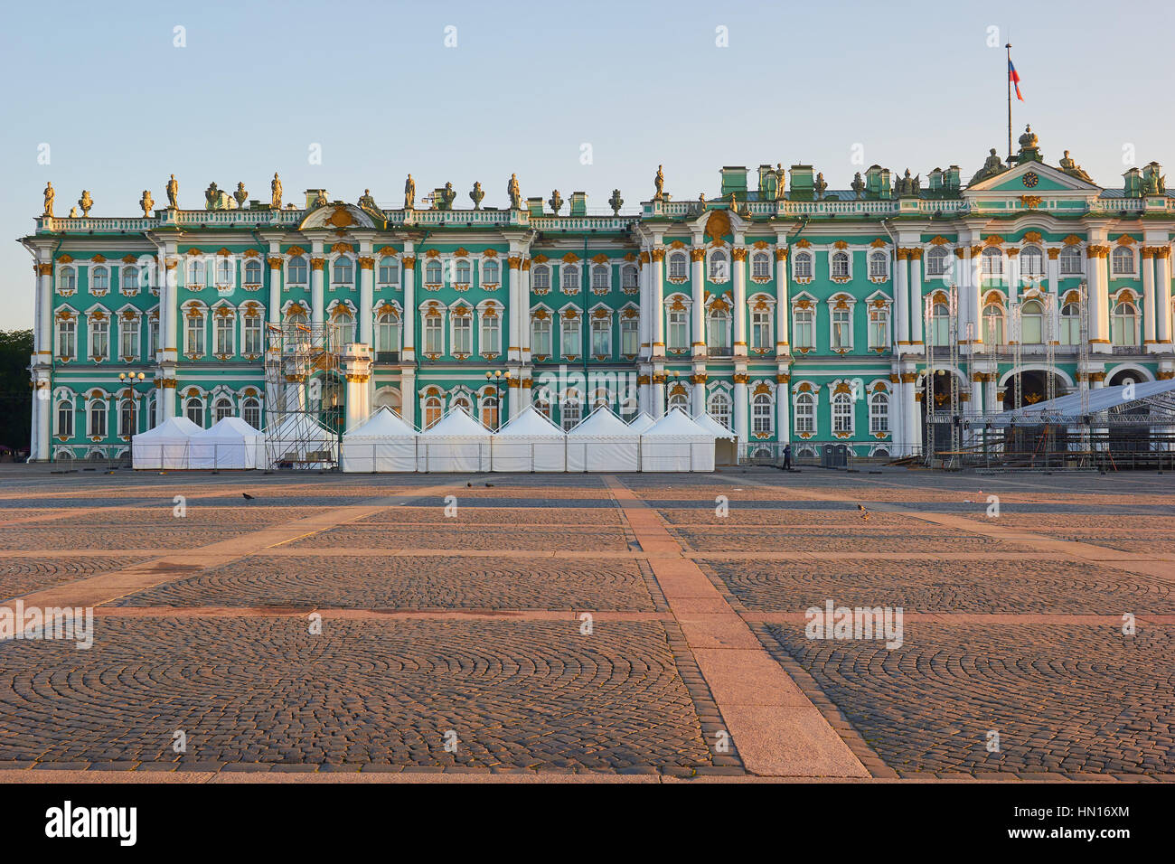 Palazzo d'inverno, la Piazza del Palazzo, San Pietroburgo, Russia Foto Stock