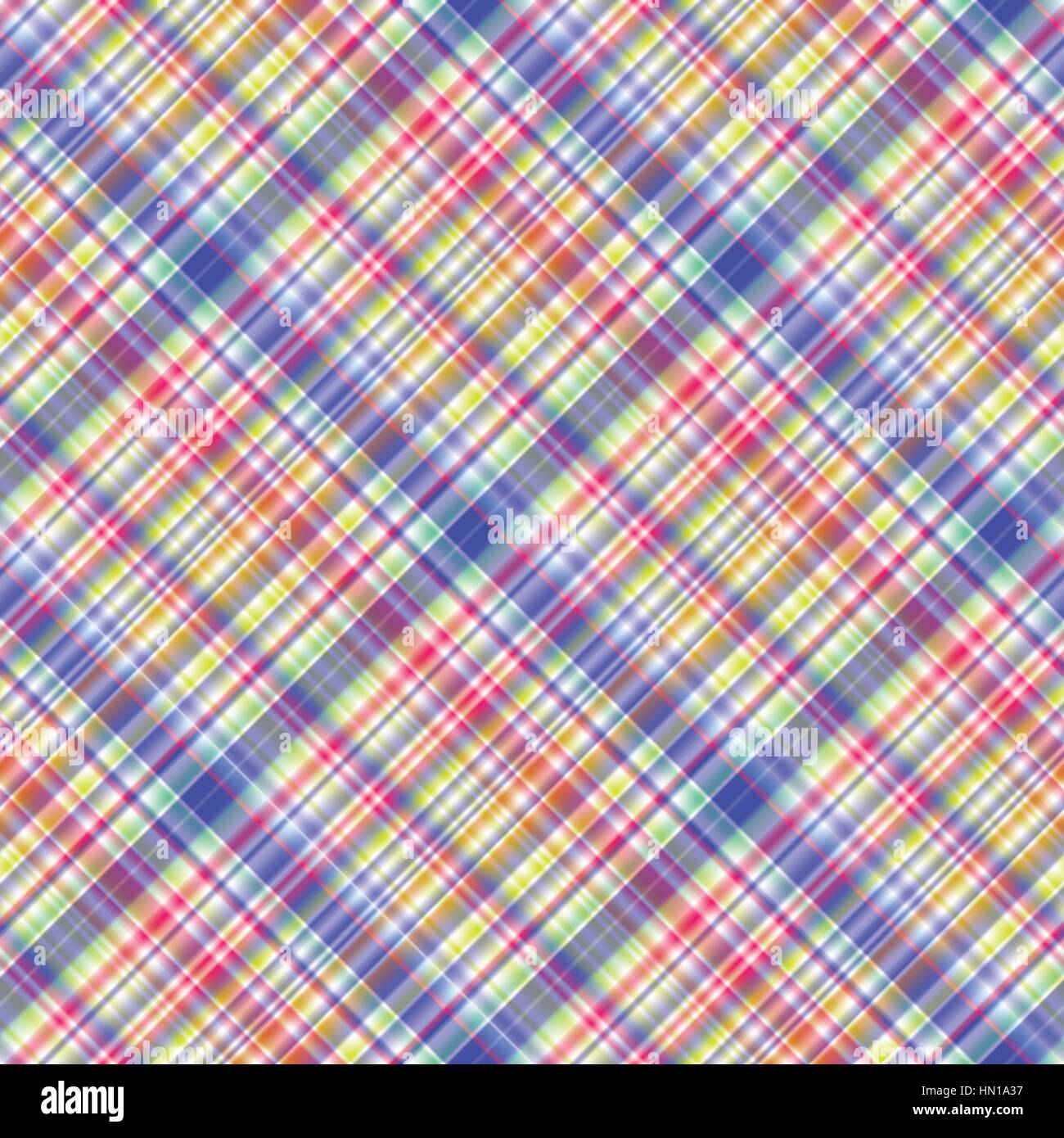 Luminosa perfetta configurazione a scacchi tartan ornamento diagonale Illustrazione Vettoriale