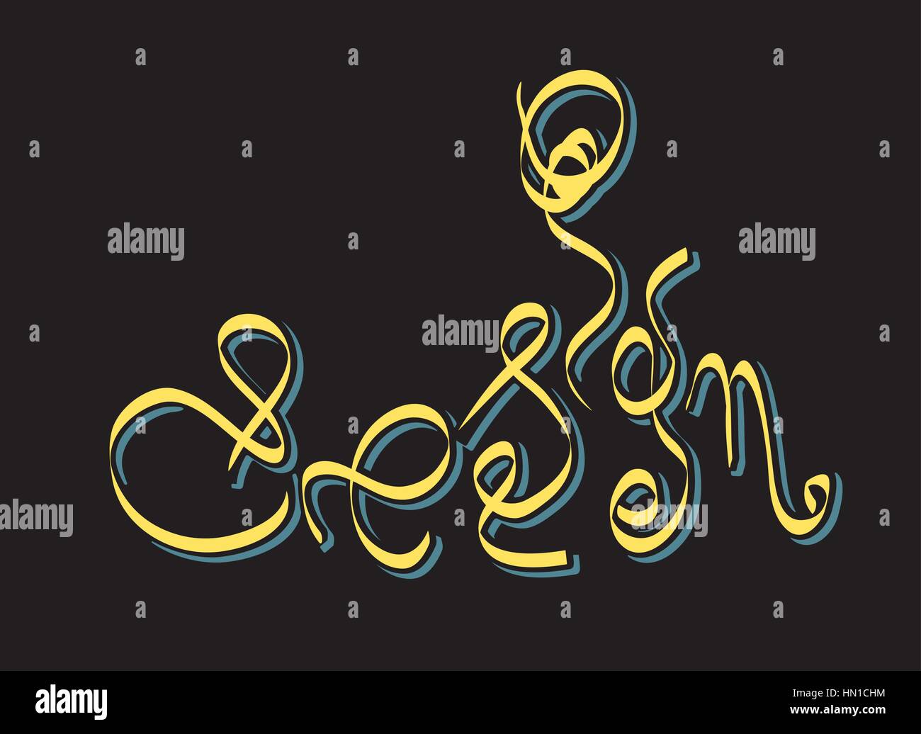 Elegante design di parola. Scritte a mano. Illustrazione Vettoriale. Illustrazione Vettoriale