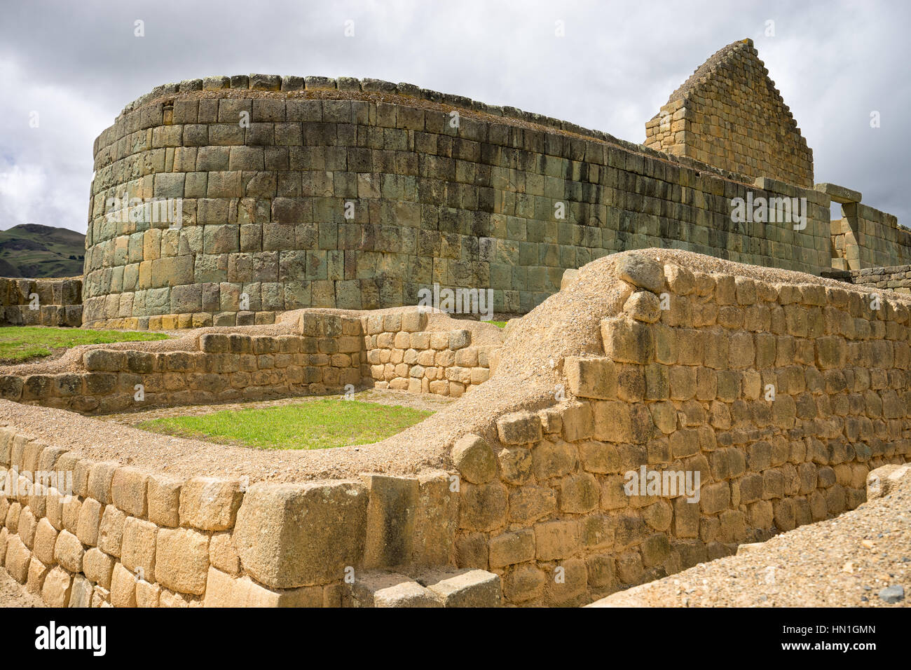 Ingapirca inka rovine dettagli in Ecuador Foto Stock