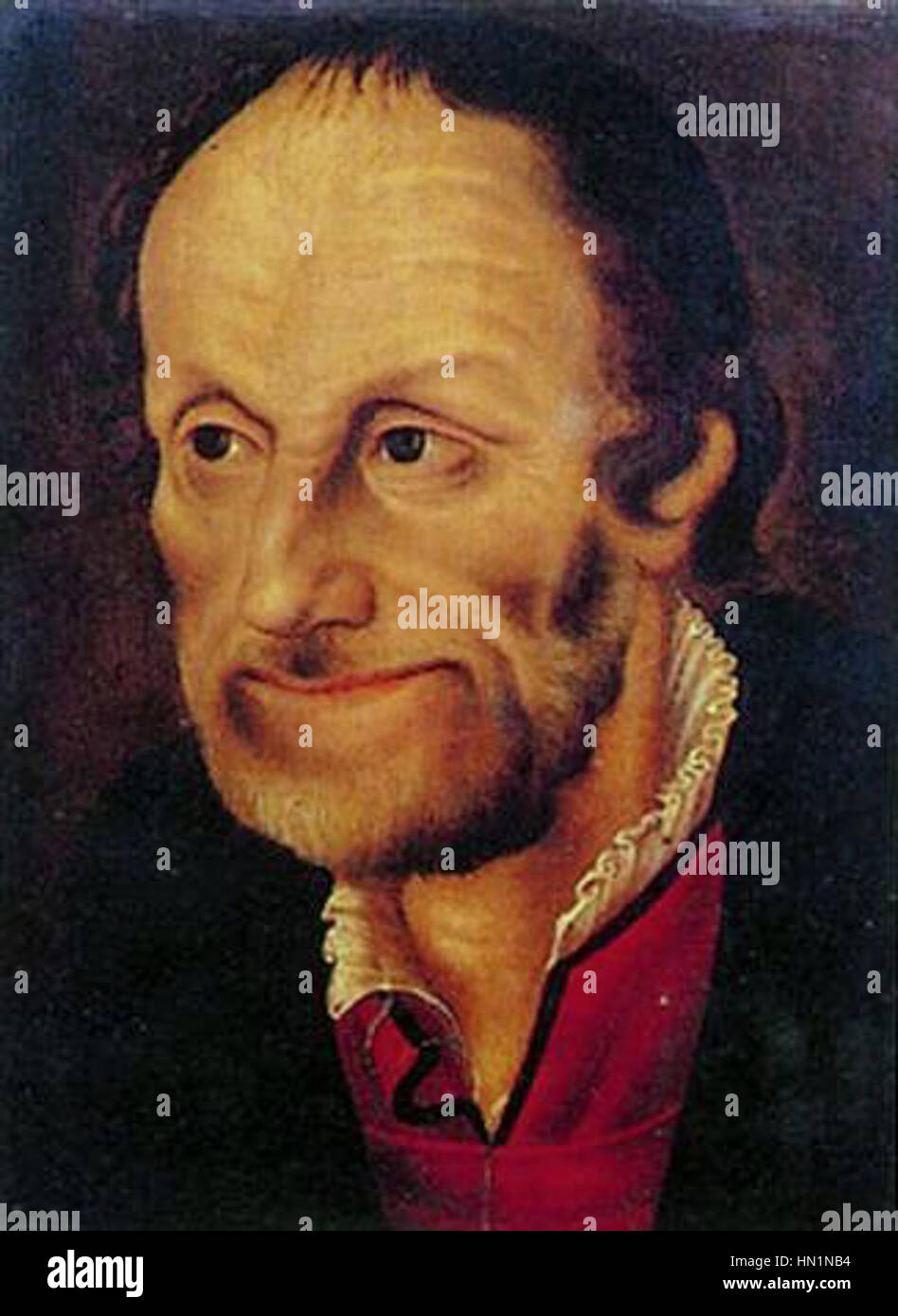 Lucas Cranach, o Jovem - Retrato de Philipp Melanchton Foto Stock