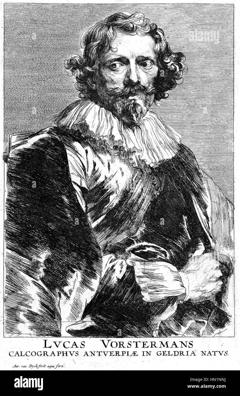 Lucas Vorsterman I, da Anthony van Dyck Foto Stock