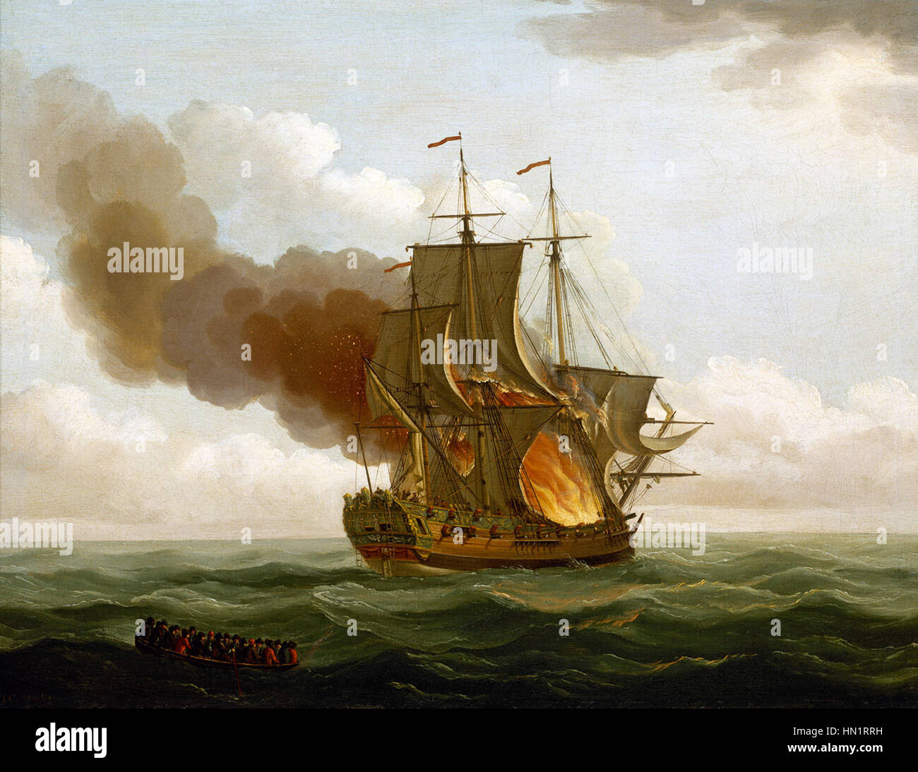 Luxborough cucina sul fuoco, 25 giugno 1727 Foto Stock