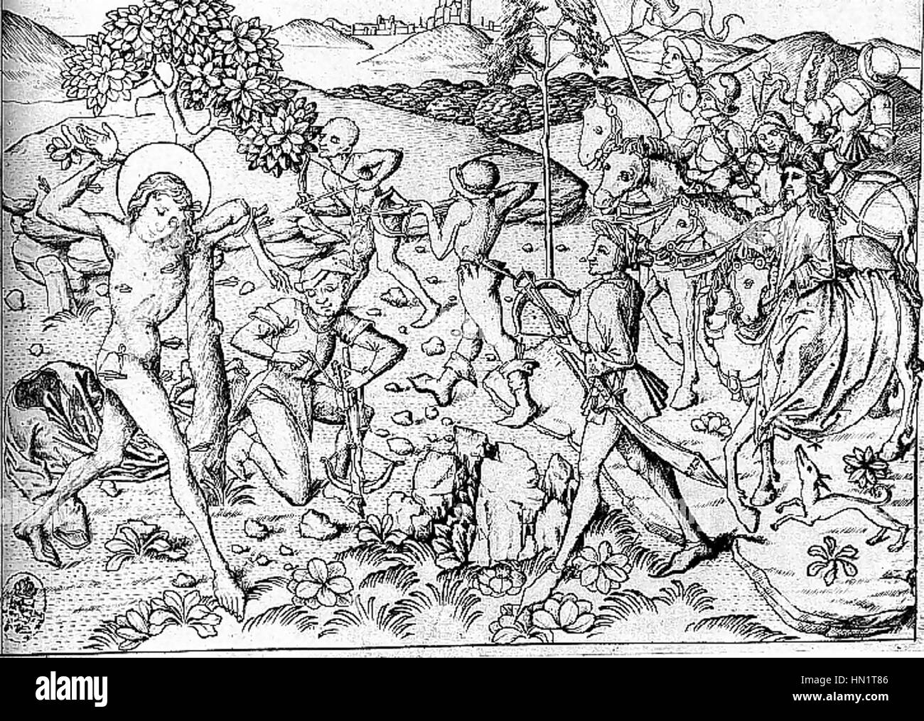 Il Martirio di San Sebastiano 1460 Foto Stock