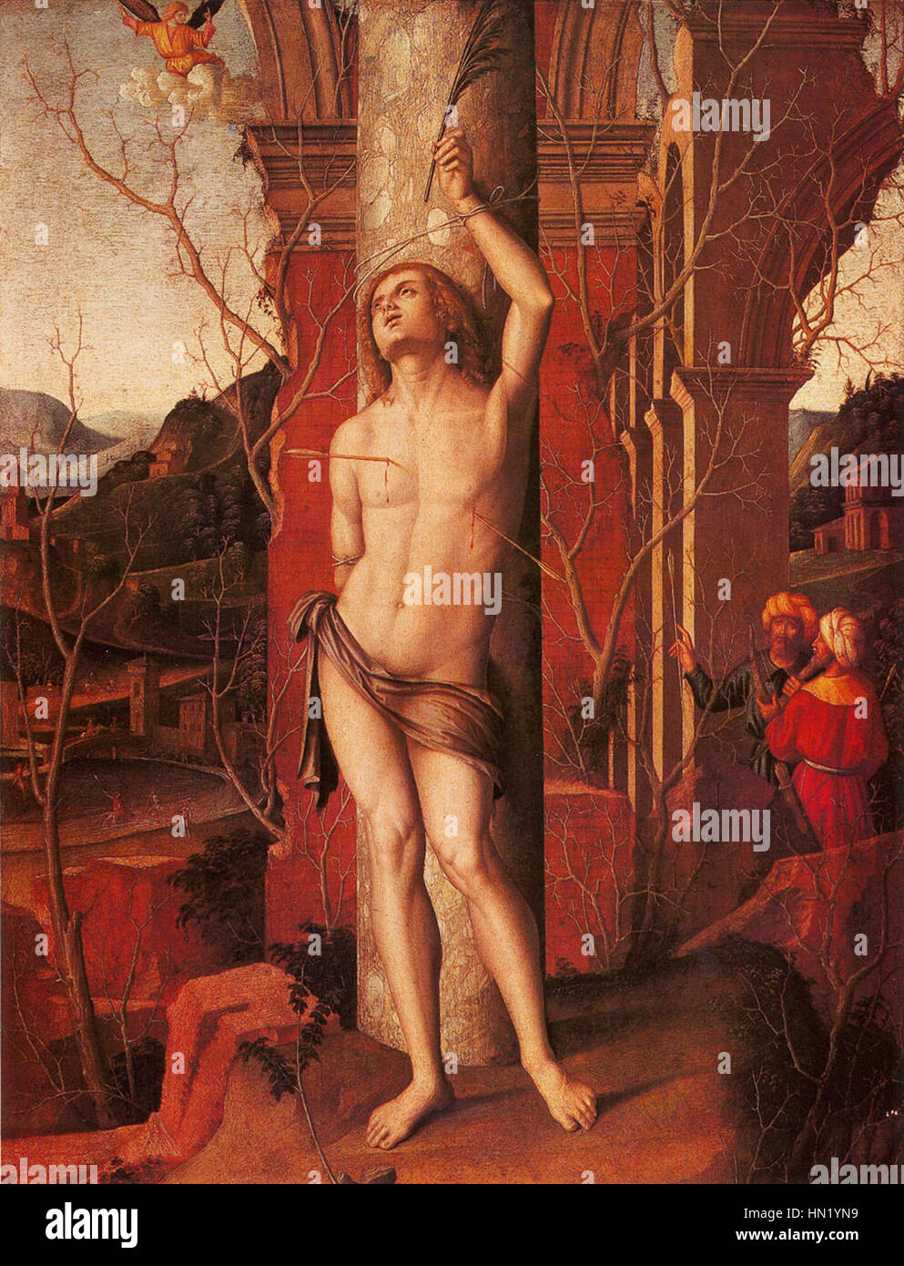 Marco Palmezzano - San Sebastian Foto Stock