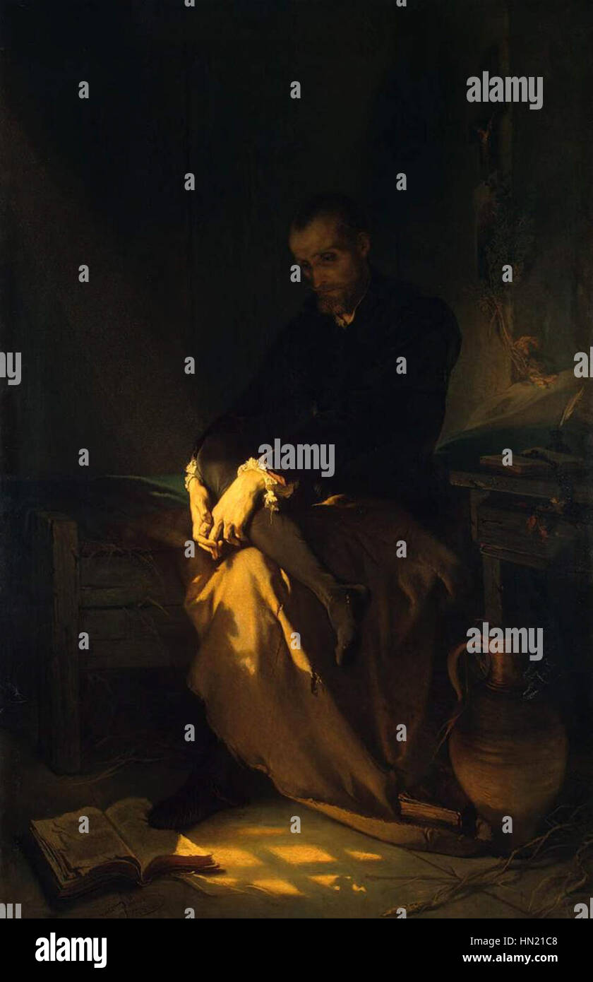 Louis Gallait - Tasso in prigione - WGA8439 Foto Stock