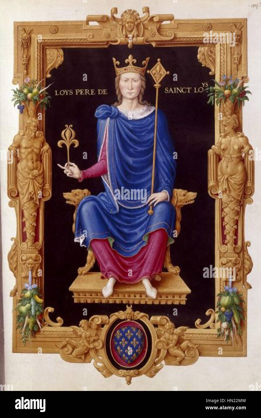 Luigi VIII, noto anche come Luigi il Leone, fu re di Francia dal 1223 al 1226. Il suo regno fu segnato dall'espansione territoriale, dal rafforzamento del potere reale e dal coinvolgimento nella crociata albigese, anche se il suo regno fu breve. Foto Stock