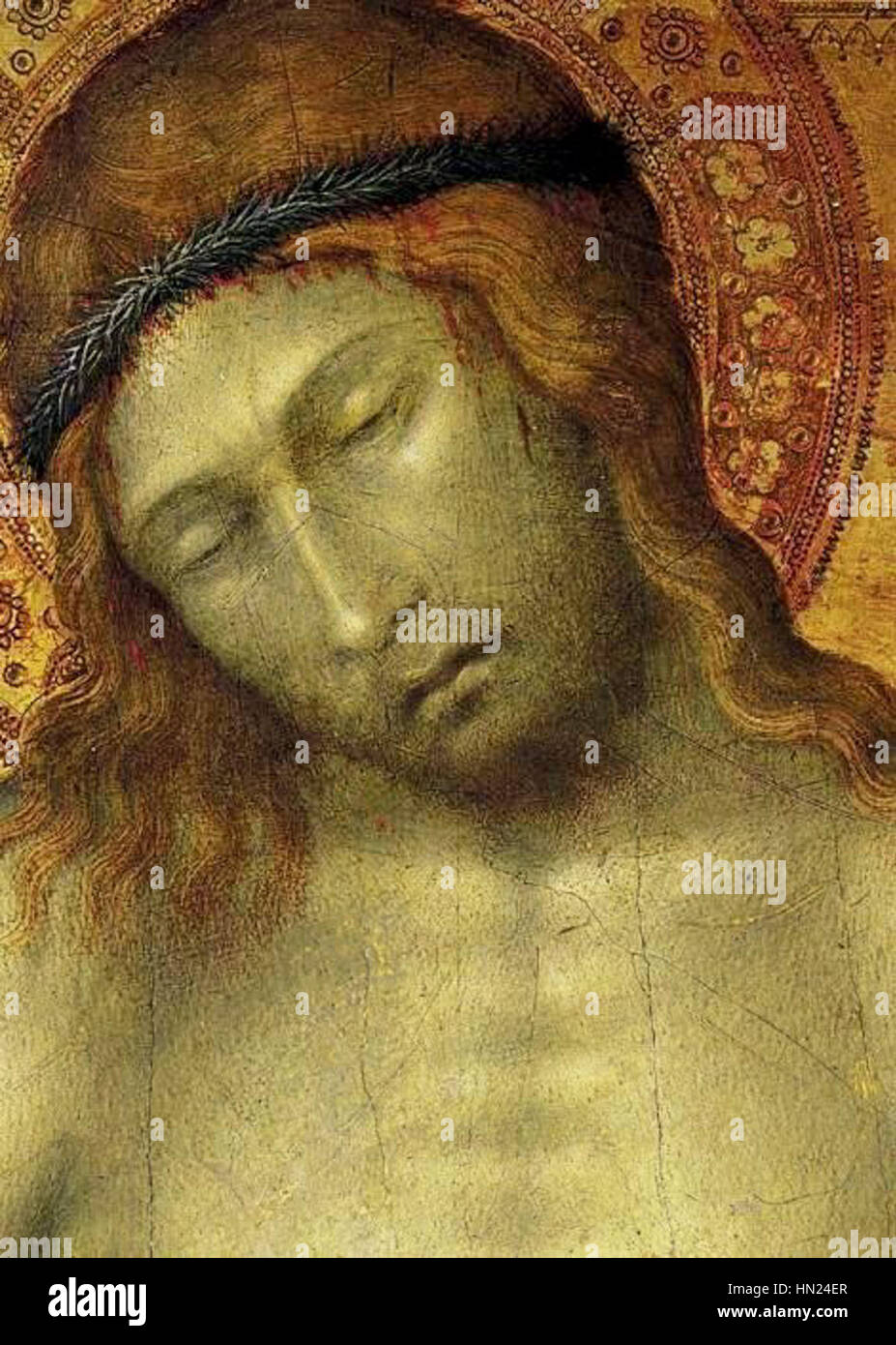 Naddo Ceccarelli. Cristo come l uomo dei dolori. dettaglio. 1347 Museo Liechtenstein Foto Stock