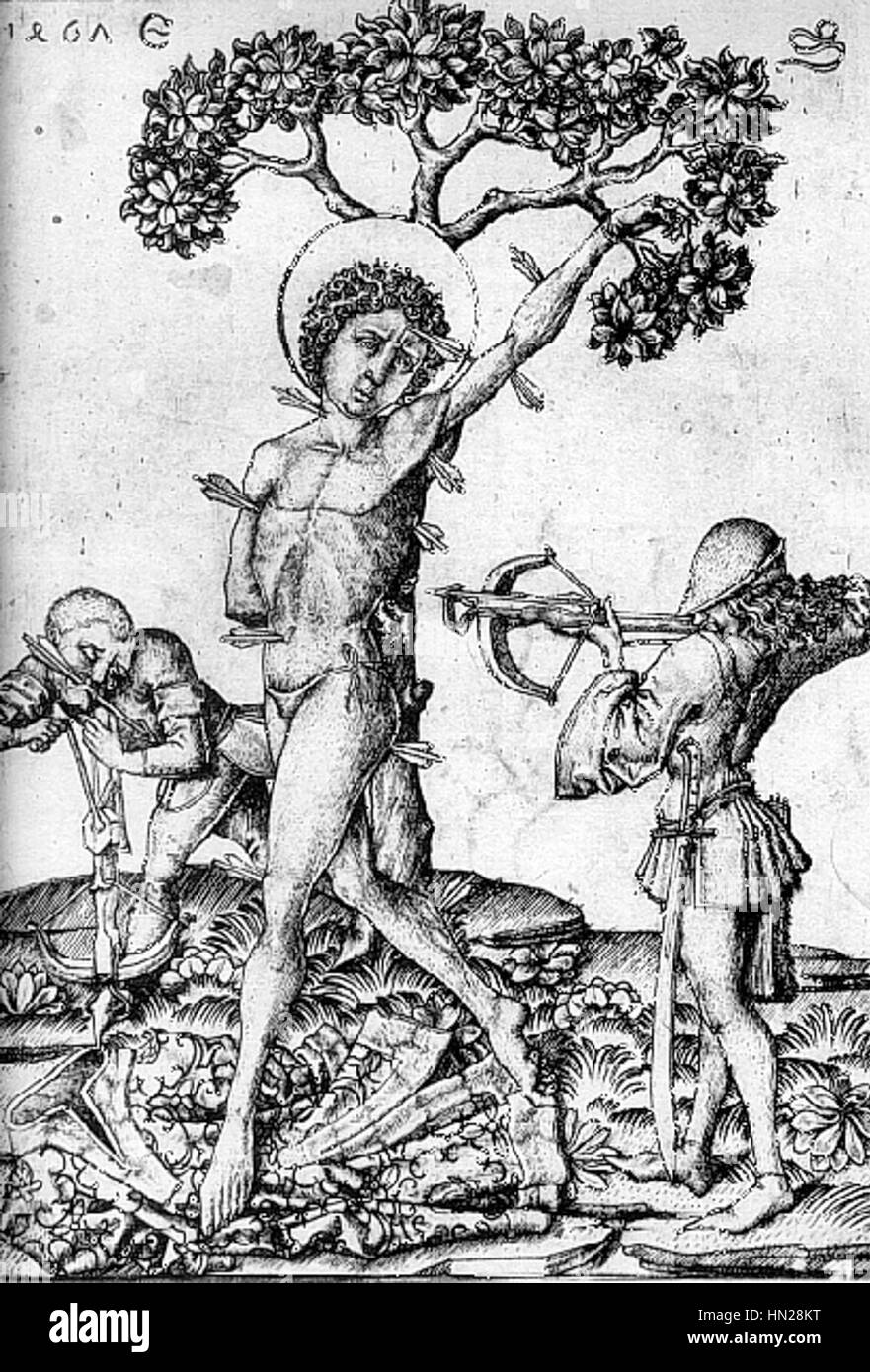 Il Martirio di San Sebastiano 1467 Foto Stock