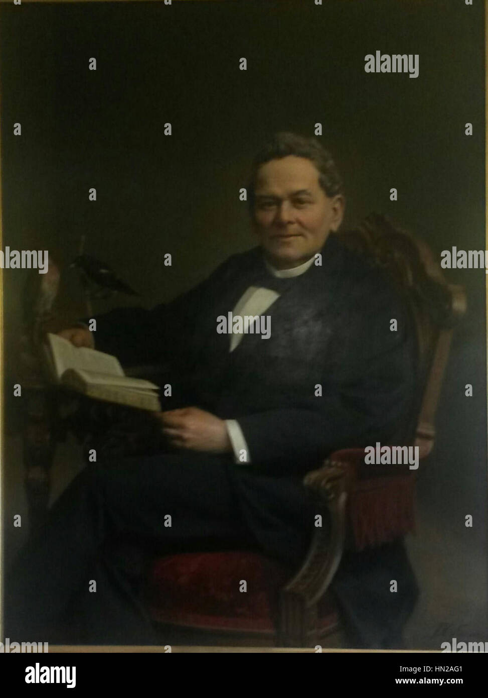 Questo dipinto della Biblioteca Naturalis illustra l'intersezione tra natura e studio scientifico, riflettendo la dedizione della biblioteca alla documentazione della storia naturale. Mette in evidenza una descrizione dettagliata della flora, della fauna e della loro importanza nella ricerca scientifica. Foto Stock