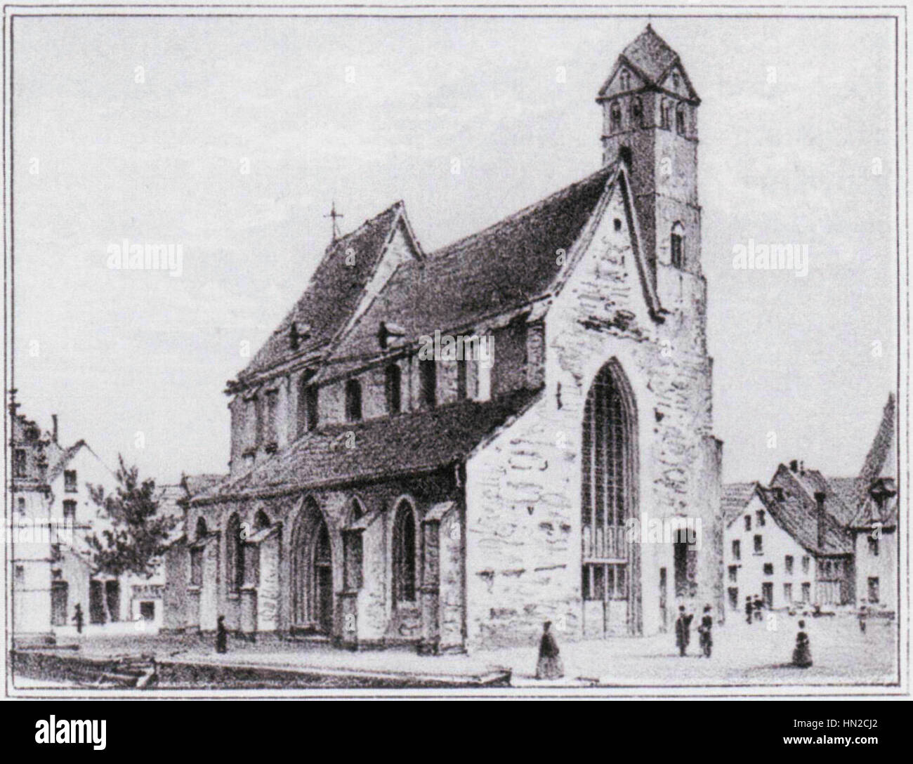 La Marienkirche di Dortmund è un notevole esempio di architettura gotica, caratterizzata dalle sue guglie svettanti e dalle intricate vetrate colorate. La chiesa è un punto di riferimento fondamentale nel centro storico della città e un esempio fondamentale di architettura religiosa medievale in Germania. Foto Stock