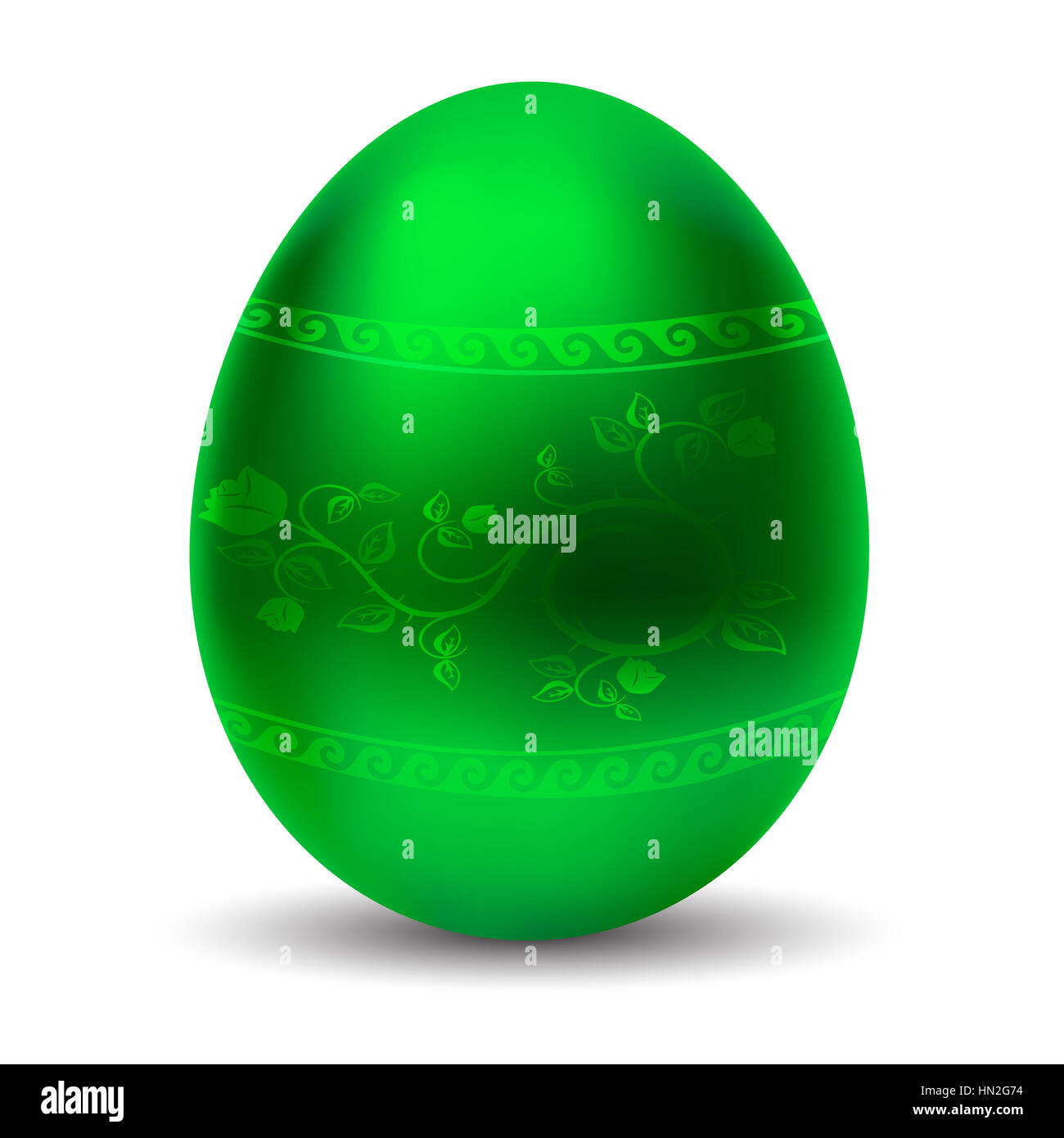 Lussuoso verde metallizzato uovo di Pasqua Foto Stock