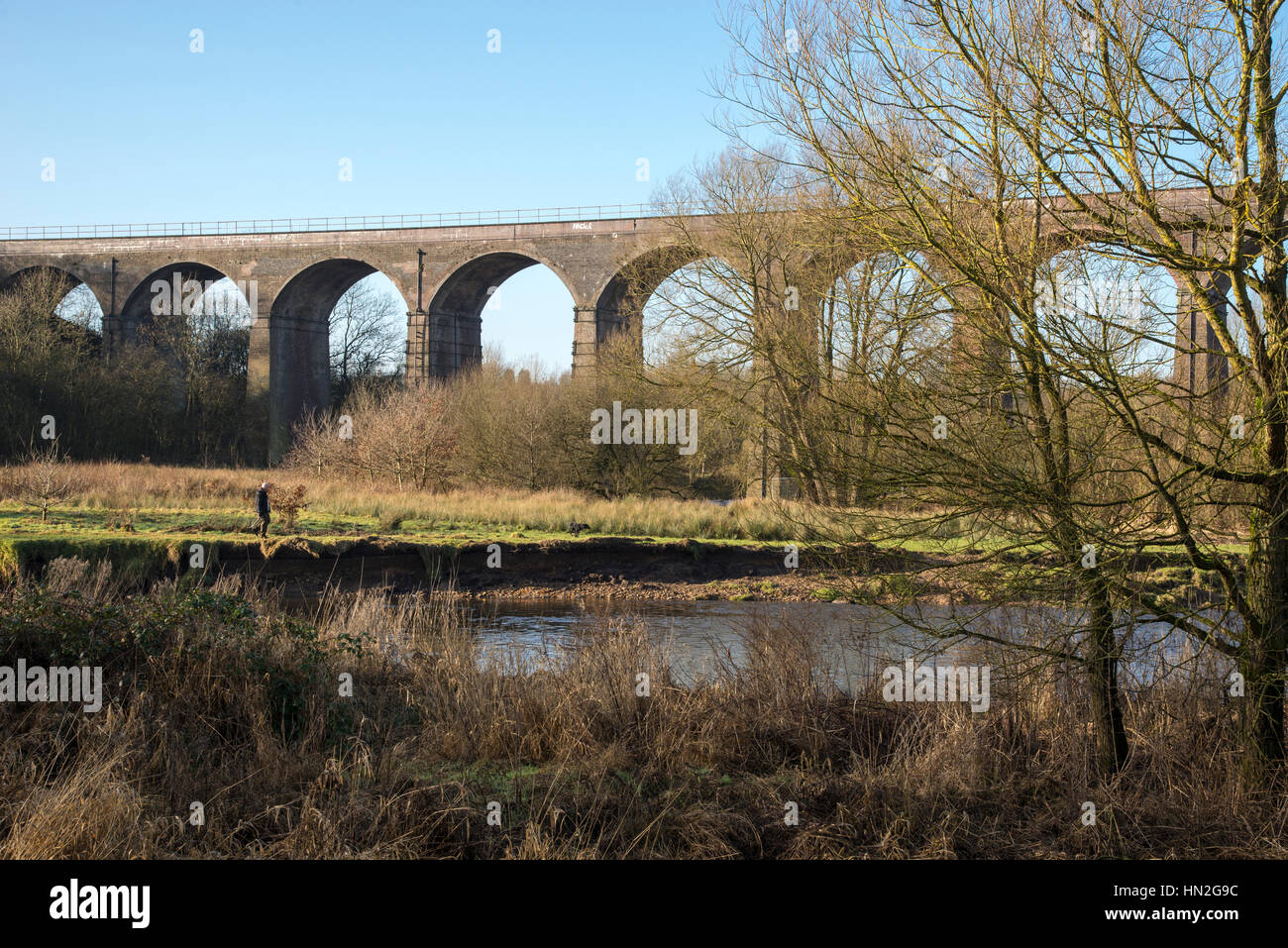 Reddish Vale Country Park, Greater Manchester, Inghilterra Foto Stock
